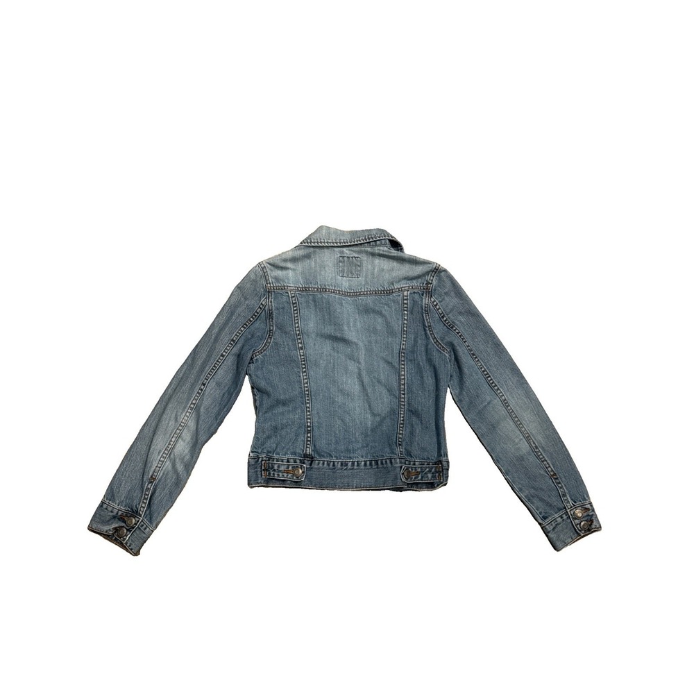 Old Navy Women's Light Wash Denim Jacket Button Front Classic Jean Coat Size S - Picture 2 of 6